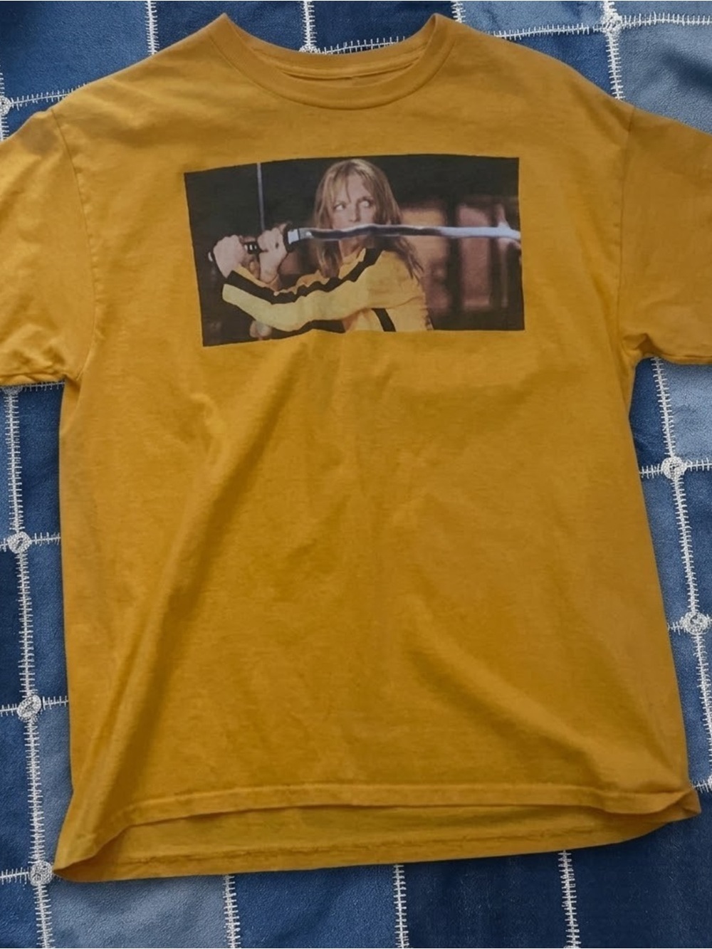 Gildan Yellow killbill Short Sleeve Graphic Tee